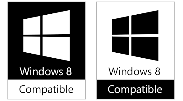 Windows 8兼容Logo曝光——黑色