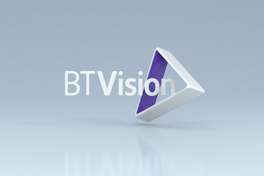 英国电信新的电视娱乐服务品牌 BT Vision 新标志